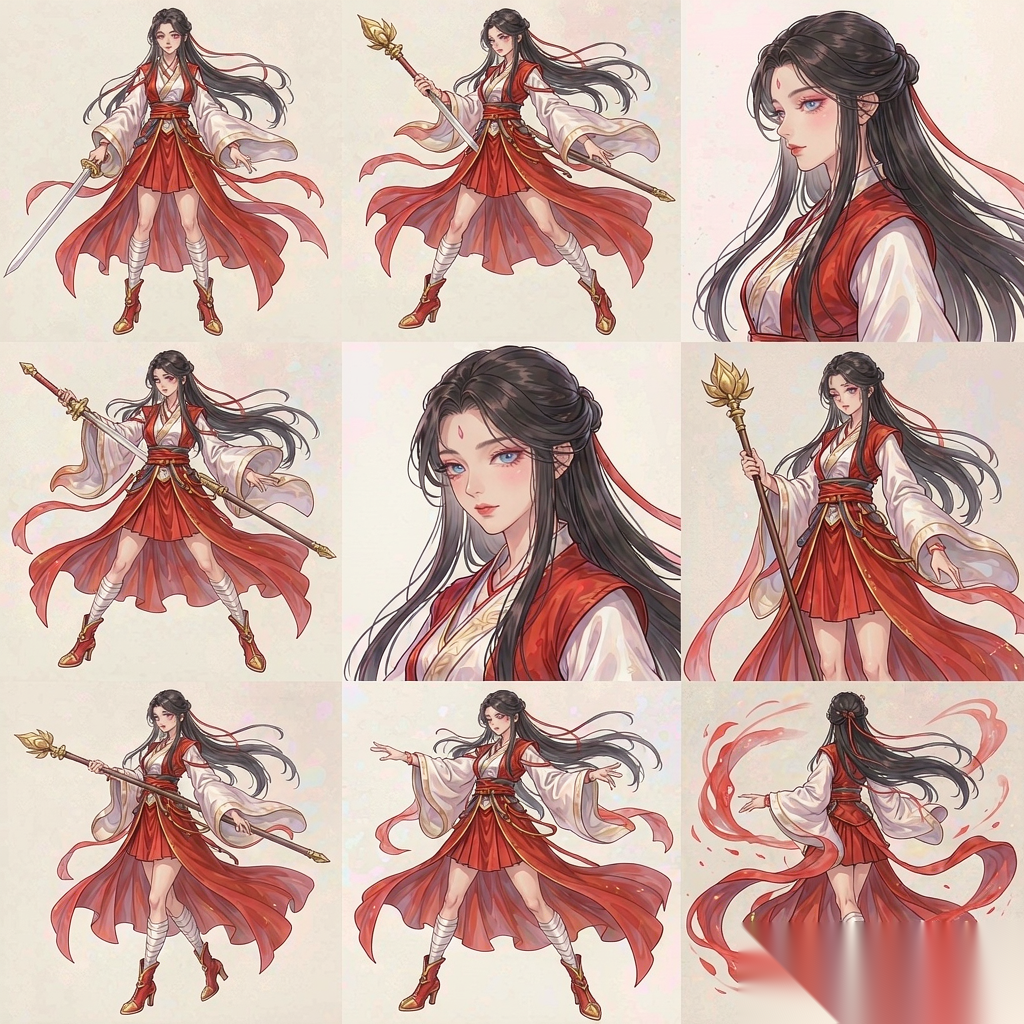 AI comic drama character design and consistency diagram