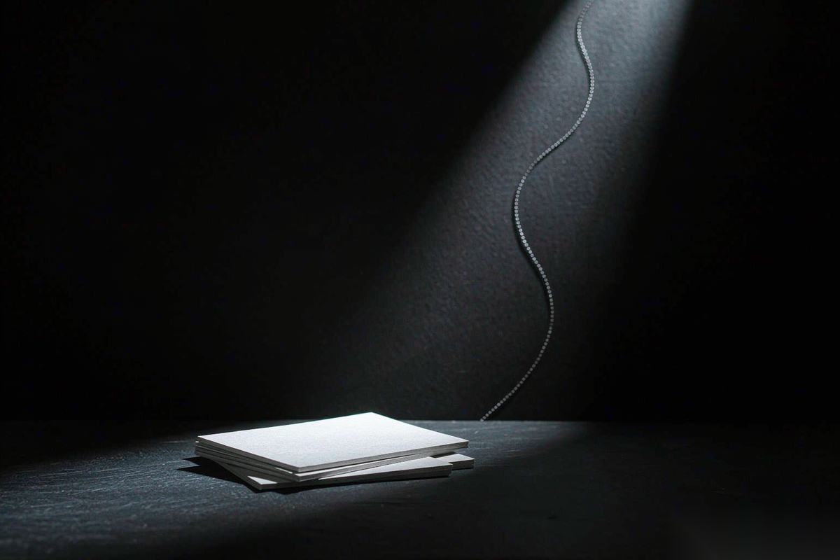 A dark room where a single small indicator light keeps pulsing while faint concentric rings of activity spread outward across the floor, showing background work happening with no one present